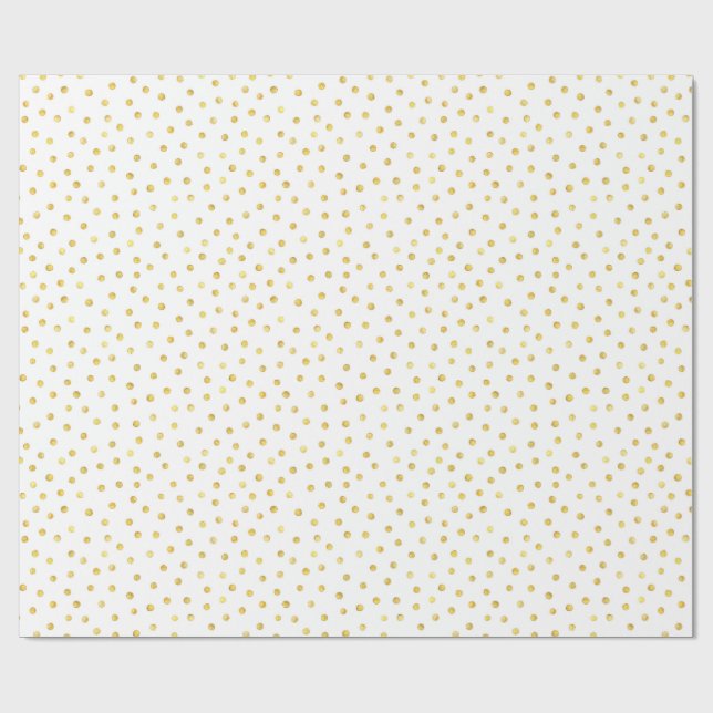 Elegant Gold Foil Confetti Dots Wrapping Paper (Flat)