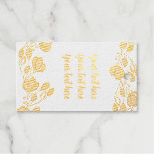 Elegant Gold Foil Floral Gift Tag – Customisable 