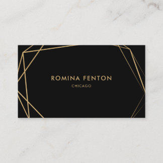 Elegant Gold Foil Frames Modern Professional Business Card