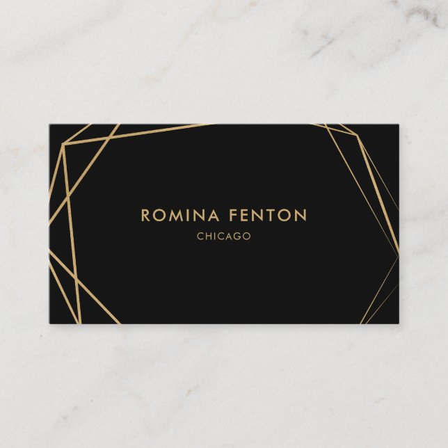 Elegant Gold Foil Frames Modern Professional Business Card (Front)
