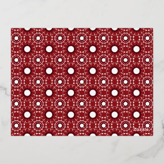 Elegant Gold Foil Geometric Medallion Holiday Card