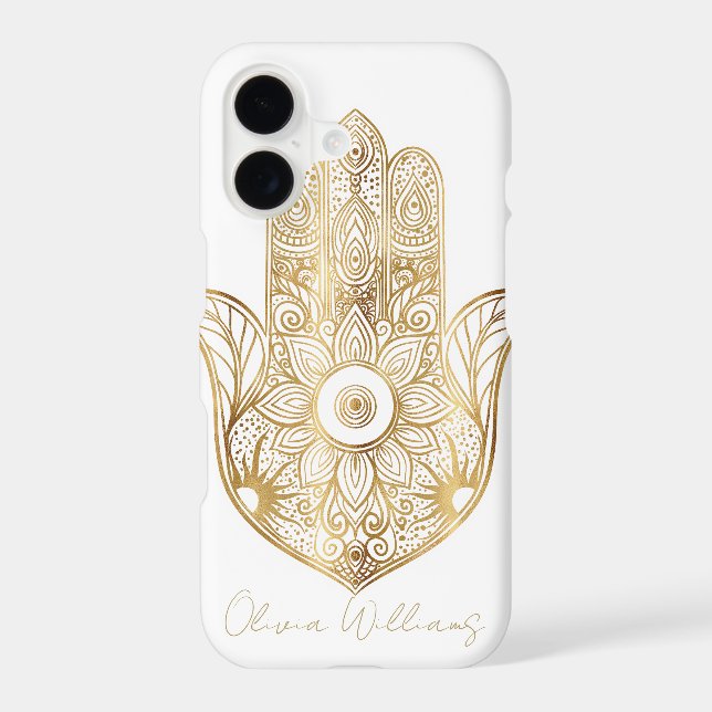 Elegant Gold Foil Hamsa Mystical Spiritual Design (Back)