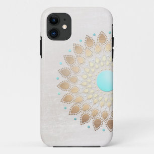 Elegant Gold Foil Look Lotus Flower iPhone 11 Case