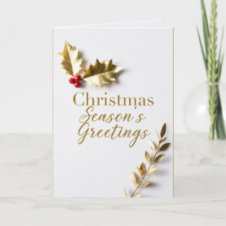 Elegant Gold Foil Merry Christmas Card