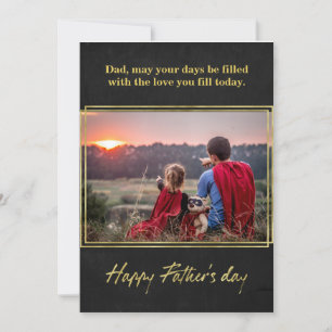Elegant Gold Foil On Chalk Father's Day Card