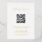 Elegant Gold Foil QR Code Wedding Enclosure Card