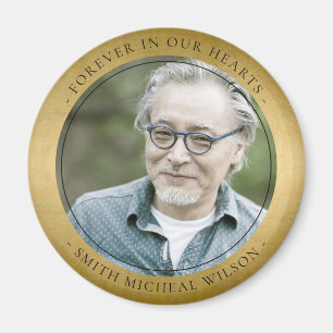 ELEGANT GOLD FOIL SYMPATHY MEMORIAL PHOTO MAGNET