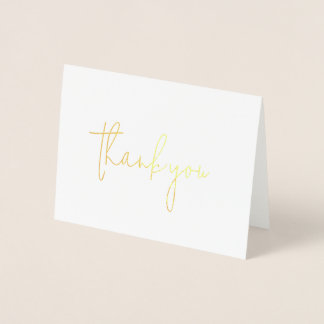 Elegant Gold Foil Thank You Card