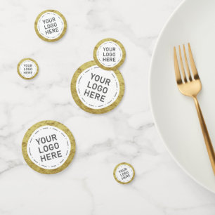 Elegant Gold Foil Your Logo or Image Confetti