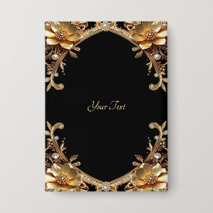 Elegant Gold Frame Button