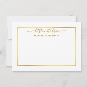 Elegant Gold Frame - Choose Size - Personalised Card