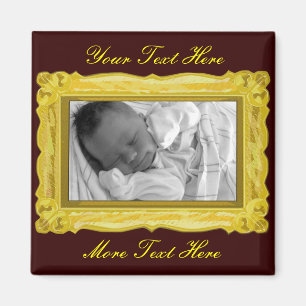 Elegant Gold Frame Magnet