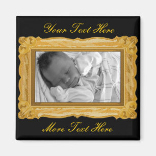 Elegant Gold Frame Magnet