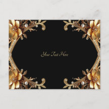 Elegant Gold Frame Postcard