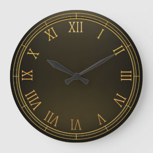 Elegant Gold Frame & Roman Numerals Wall Clock