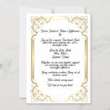 Elegant Gold Fundraiser Save the Date Card 