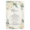 Elegant Gold Geometric Floral Wedding Menu Cards