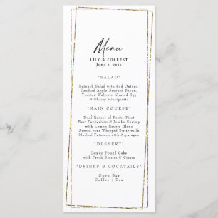 Elegant Gold Geometric Frame Menu & Toasts