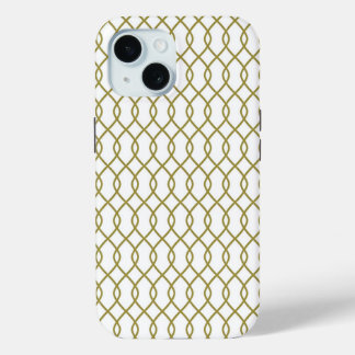 Elegant Gold Geometric Pattern iPhone case 15