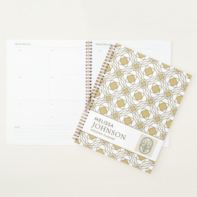 Elegant Gold Geometric Weekly Planner (Display)