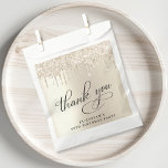 Elegant Gold Glitter 60th Birthday Party Favour Bag<br><div class="desc">Elegant party favour bags for your 60th birthday party with "thank you" in a stylish script and gold faux glitter.</div>