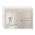 Elegant Gold Glitter 70th Birthday Party