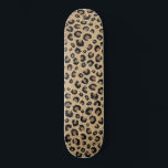 Elegant Gold Glitter Black Leopard Print Skateboard<br><div class="desc">A Stylish black leopard print and faux gold glitter gradient chic photo print brings an elegant touch to special celebration events or glam feminine home decor,  featuring glam black,  gold,  and white colours,  cat,  leopard,  cheetah,  animal print,  with unique vibrant fashion colours,  shining sparkles faux glitter image print.</div>