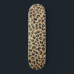Elegant Gold Glitter Black Leopard Print Skateboard<br><div class="desc">A Stylish black leopard print and faux gold glitter gradient chic photo print brings an elegant touch to special celebration events or glam feminine home decor,  featuring glam black,  gold,  and white colours,  cat,  leopard,  cheetah,  animal print,  with unique vibrant fashion colours,  shining sparkles faux glitter image print.</div>