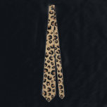 Elegant Gold Glitter Black Leopard Print Tie<br><div class="desc">Stylish black leopard print and faux gold glitter gradient chic photo, black, yellow gold, brown, black and white colours, leopard, cheetah cat animal print pattern, glamourous black leopard animal print, unique vibrant fashion colours, glam shining sparkles faux glitter image print. A modern, glam feminine design print perfect for special occasions....</div>