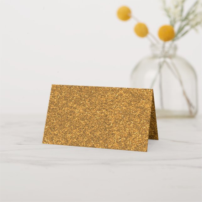 Elegant Gold Glitter Blank Template Place Card (Front)