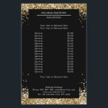 Elegant Gold Glitter  both sides Flyer<br><div class="desc">An elegant and refined design with a digital image made of silver-lilac glass. Note: The production process does not use a real film,  only the colour is printed thoroughly. Add your data,  logo,  company details and pictures in minutes.</div>