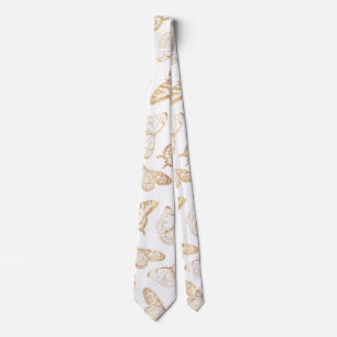 Elegant Gold Glitter Butterfly Glam Design Tie