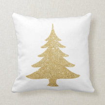 Elegant gold glitter Christmas Tree black white