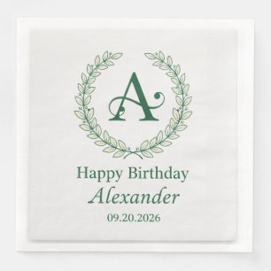 Elegant Gold Glitter Faux Foil Birthday Napkins ho