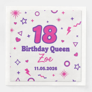Elegant Gold Glitter Faux Foil Birthday Napkins ho