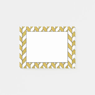 Elegant Gold Glitter Herringbone Chevron Pattern Post-it Notes