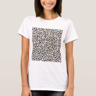 Elegant Gold Glitter Leopard Pattern T-Shirt