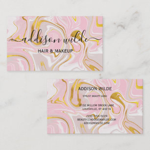 Elegant Gold Glitter Marble   Modern Chic Business Business Card