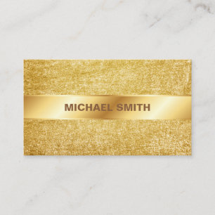 Elegant Gold Glitter Modern Chic Business Card