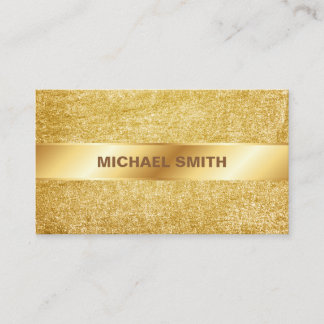 Elegant Gold Glitter Modern Chic Business Card