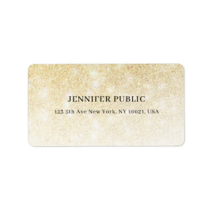 Elegant Gold Glitter Modern Template Professional Label
