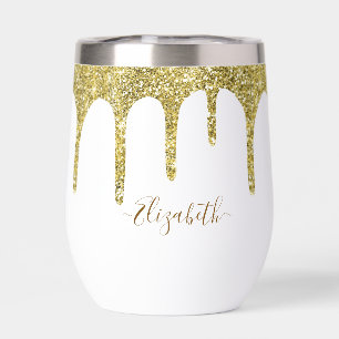 Elegant Gold Glitter Monogram Name