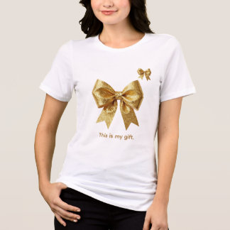 Elegant Gold Glitter Ornament Tri-Blend Shirt
