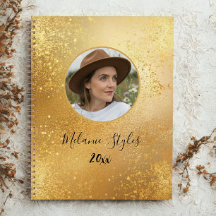  Elegant gold glitter photo chic  Planner