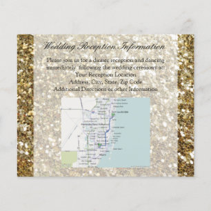 Elegant Gold Glitter Printed Wedding Flyer