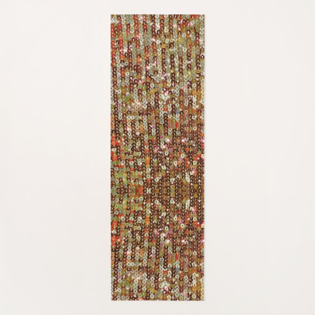 Elegant Gold glitter sparkle sequin pattern   Yoga Mat (Front)