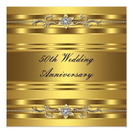 ... 50th Wedding Anniversary 13 Cm 13 Cm Square Invitation Card Zazzle