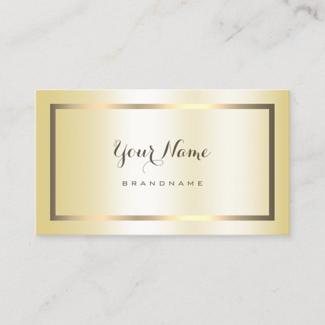 Elegant Gold Gradient Effect Professional Trendy Business Card (Front)