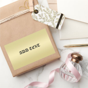 Elegant Gold gradient Monogram Personalised name Rectangular Sticker