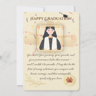 Elegant Gold Graduation Card 